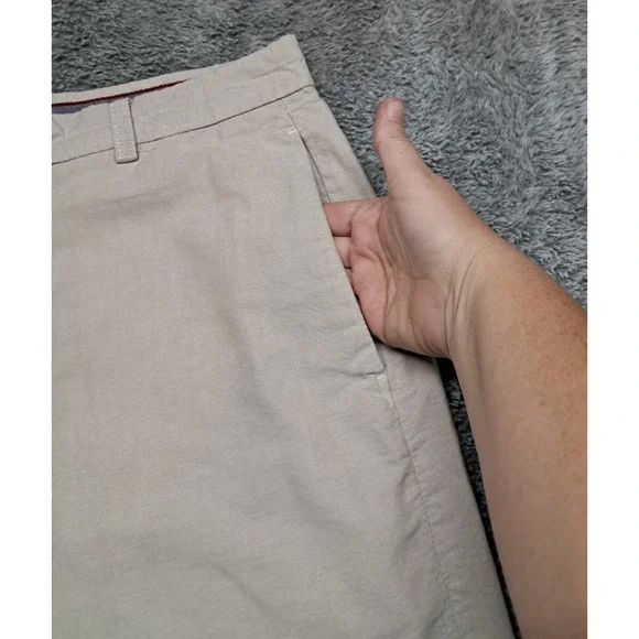IZOD Shorts Mens Sz 36 Khaki Dress Chino Work Pockets Golf Cargo Office Church - Picture 6 of 11